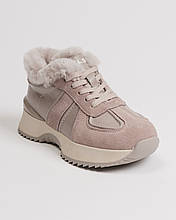 Кросівки з хутром Allsy 77127 замша шкіра хутро вовна