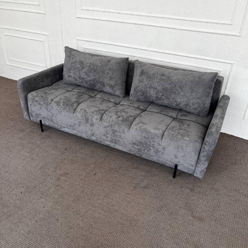 Розкладний диван графіт на ніжках, фото 1