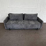 Розкладний диван графіт на ніжках, фото 2