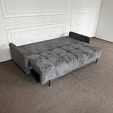 Розкладний диван графіт на ніжках, фото 4