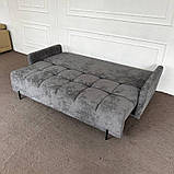 Розкладний диван графіт на ніжках, фото 5