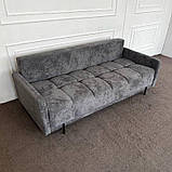 Розкладний диван графіт на ніжках, фото 7