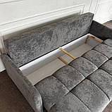 Розкладний диван графіт на ніжках, фото 8