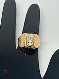 Золотий Перстень зі вставкою цирконій, фото 2