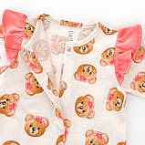 Чоловічок для дівчинки на кнопках з крильцями та пов'язкою Girl Bears, фото 2