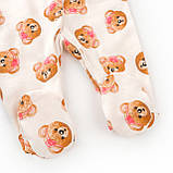 Чоловічок для дівчинки на кнопках з крильцями та пов'язкою Girl Bears, фото 4