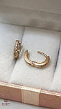 Золоті Сережки зі вставкою цирконій, фото 3