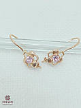 Золоті Сережки зі вставкою цирконій, фото 3