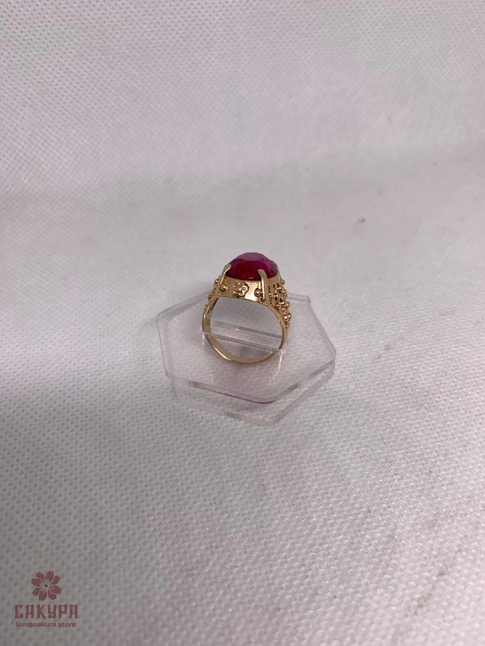 Золота Каблучка зі вставкою цирконій, фото 1