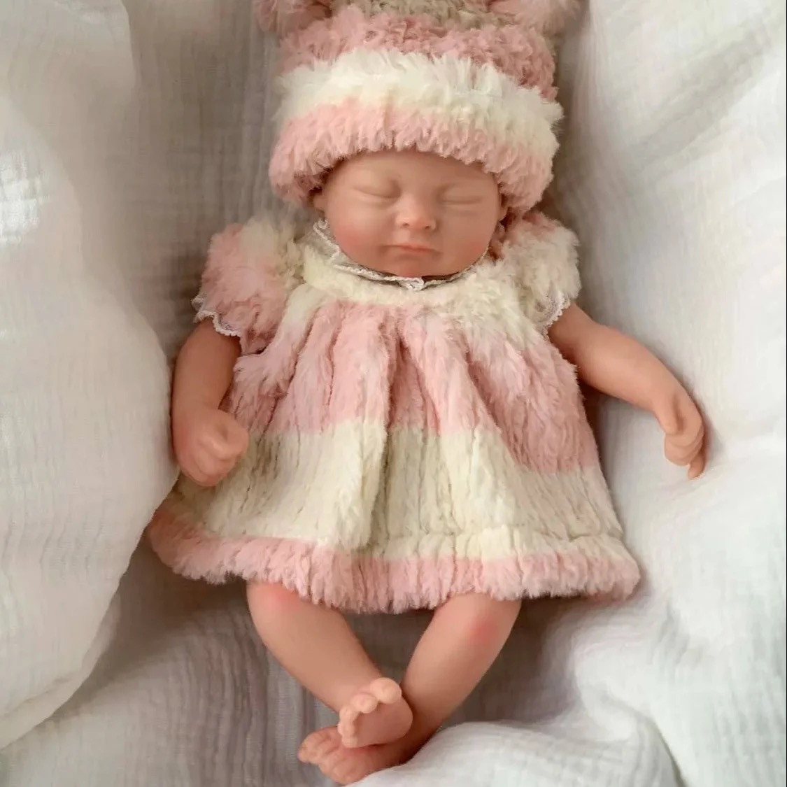 Силіконова Колекційна Лялька  Дівчинка Пінкі із М'якого Литого Силікону Повністю Анатомічна Висота 28 см, фото 1