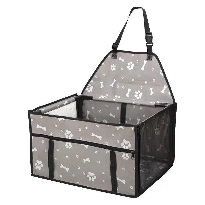 Велике Складне Автокрісло для Собак і Котів в Авто Zmaker Каркасна Автосумка на 12 Трубок для Перевезення Тварин 48X39X27 см Сіра, фото 1