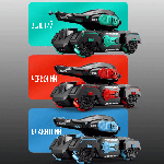 Дитячий Танк на Радіоуправлінні Stunt Car із Запуском Орбізів Управління Жестами та Пультом + Світло Музика та LED Підсвічування, фото 5