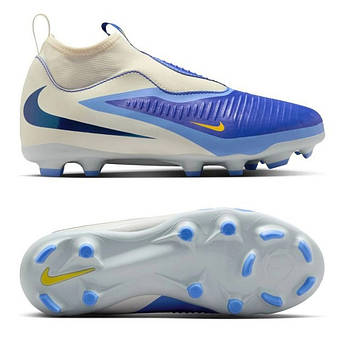 Дитячі бутси NIKE JR PHANTOM 6 HIGH ACAD FG HQ2044-400, Синій, Розмір (EU) — 32
