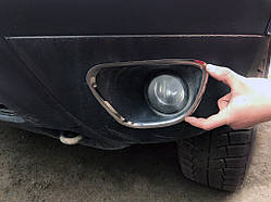 Накладки на противотуманки 2008-2013 (2 шт., нерж) для Renault Duster рр