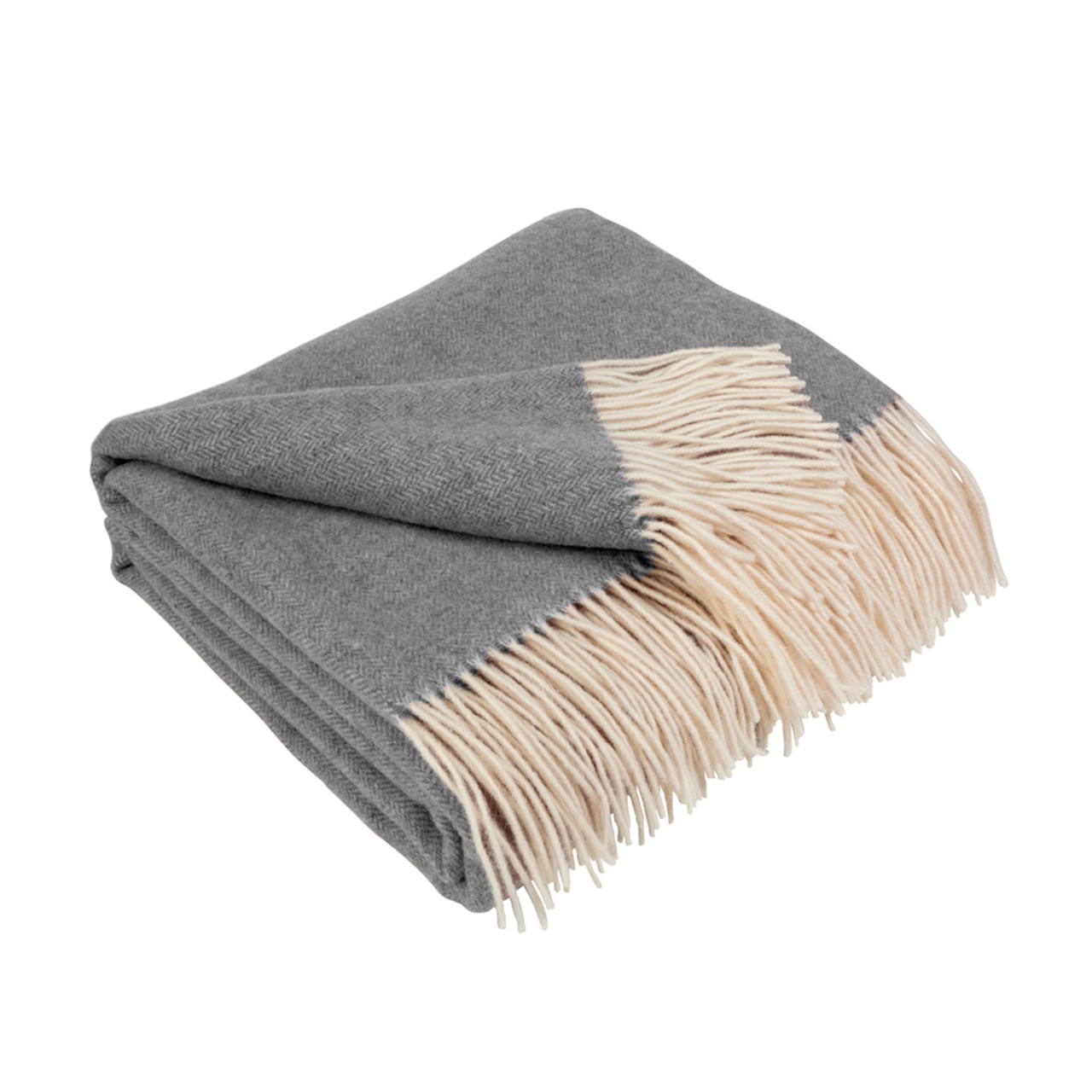 Плед Вовна 100% 140х200 см сірий Love You