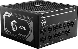 Блок живлення 1000W (135mm) MSI MAG A1000GL PCIE5 чорний нов