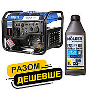 Комплект генератор Brevia інверторний бензиновий 4,0кВт GP4000Xi + масло Molder Engine Oil 4T 10W-30 1л