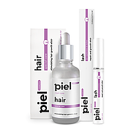 Комплекс средств для волос и ресниц: Восстановление и рост Hair Care Piel, 5мл+50мл