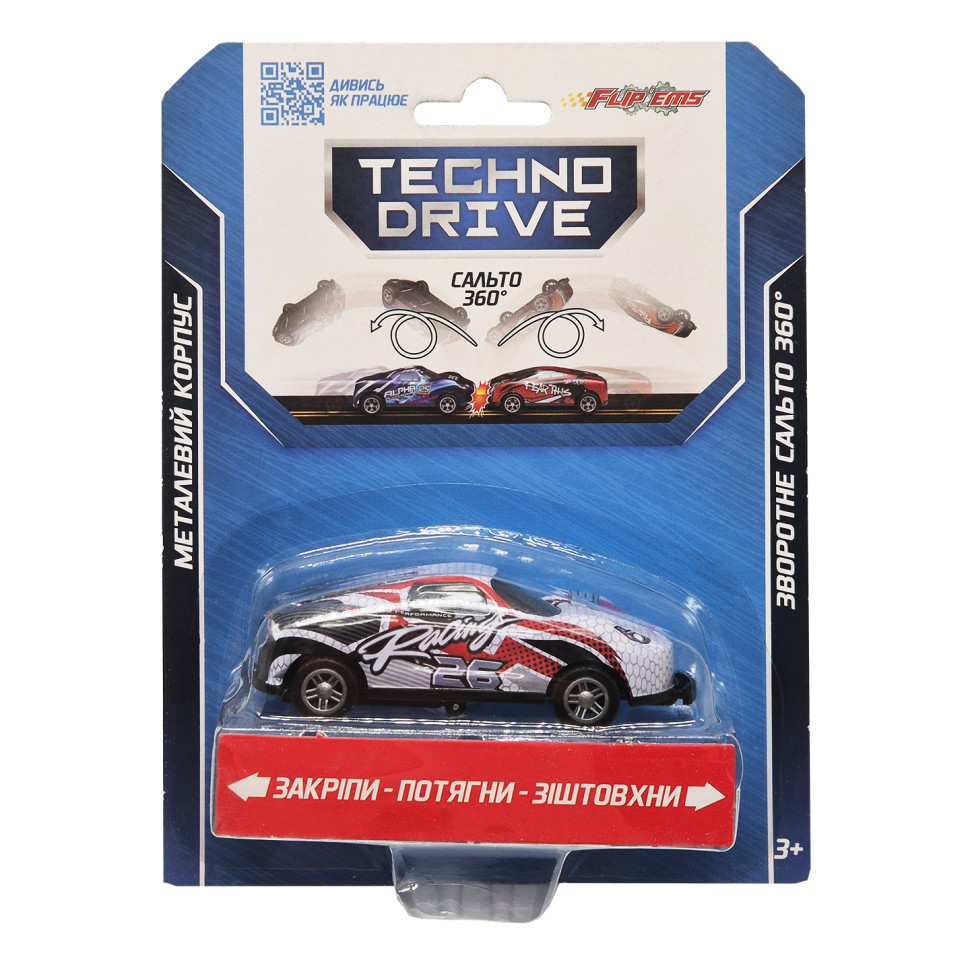 Ігрова машинка Крутий переворот Flip'ems TechnoDrive 1312-3 переворот на 360°, фото 1