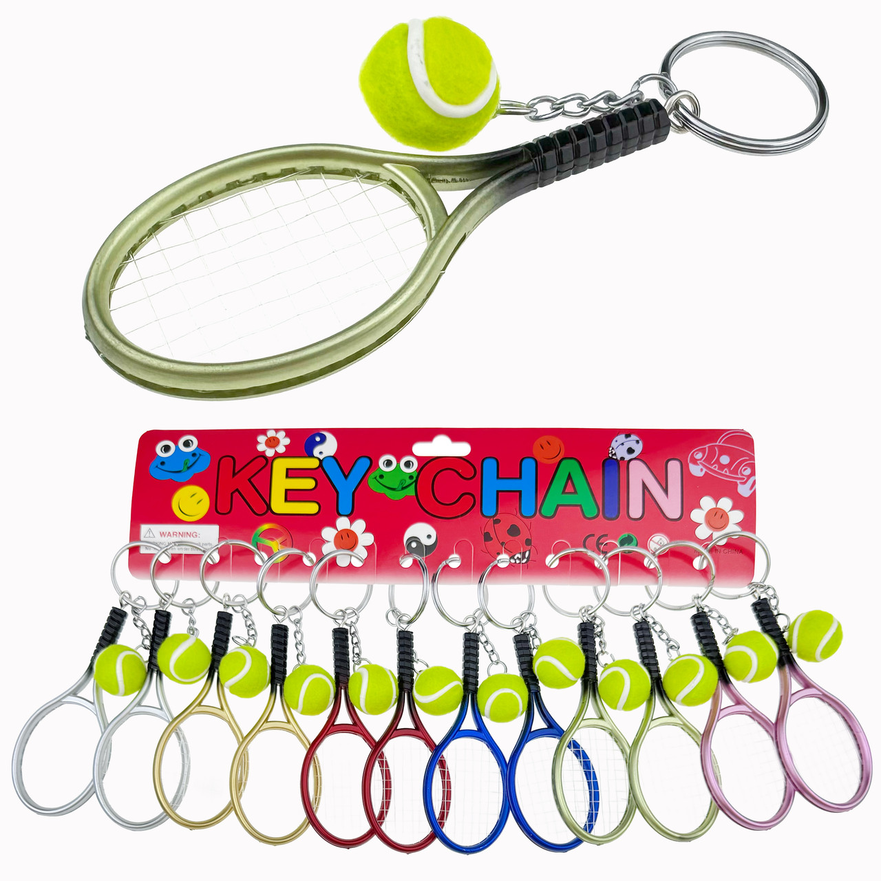 Брелок подарунковий Теніс набір 12 шт., фото 1