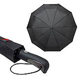Парасолька автомат Bellissimo M624 чоловіча на 10 спиць антивітер Чорний, фото 2