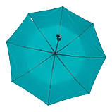 Парасоля жіноча механічна TheBest 612 на 8 сталевих спиць Бірюза, фото 3