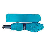 Парасоля жіноча механічна TheBest 612 на 8 сталевих спиць Бірюза, фото 4