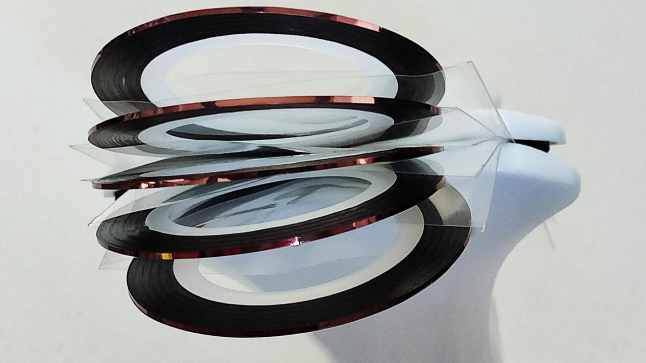 Кольорова декоративна стрічка (нитка) для дизайну нігтів 1 мм. Кавовий