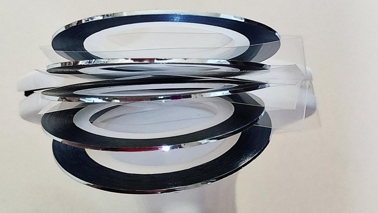 Кольорова декоративна стрічка (нитка) для дизайну нігтів 1 мм. Блакитний