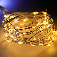 Гірлянда Роса тепле світло USB 100 м Білий