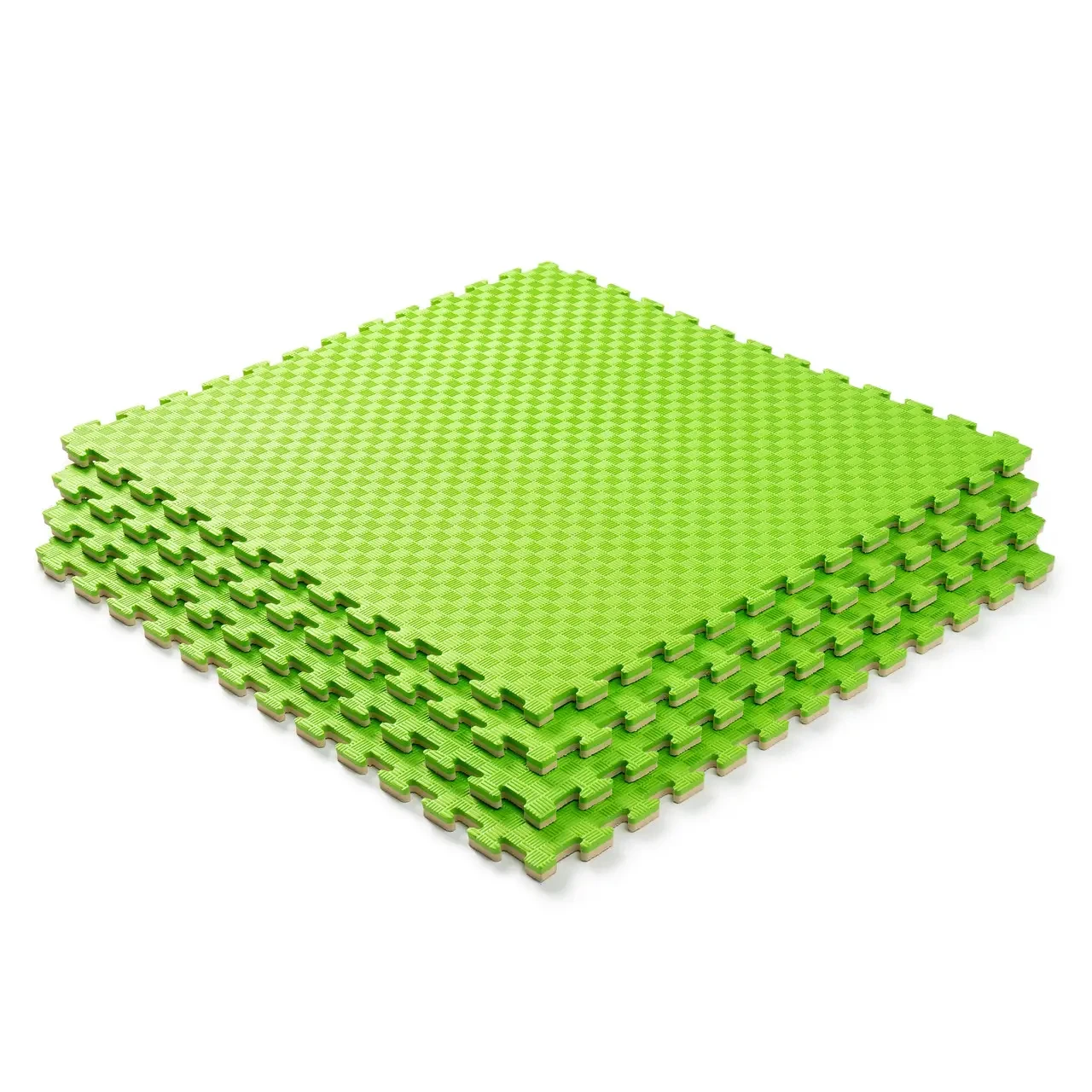 Мат-пазл WCG EVA 100 х 100 х 2 см - зелено-бежевий, фото 1