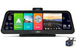 DVR E98 Відеореєстратор на торпеду — 2 камери / GPS / 10" IPS Екран / 4Ядра / 32Gb / 2Gb Ram / Android /4G ORG