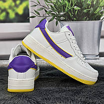 Кросівки жіночі Navigator білі з фіолетовим еко-шкіра 8155, фото 5