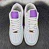 Кросівки жіночі Navigator білі з фіолетовим еко-шкіра 8155, фото 7