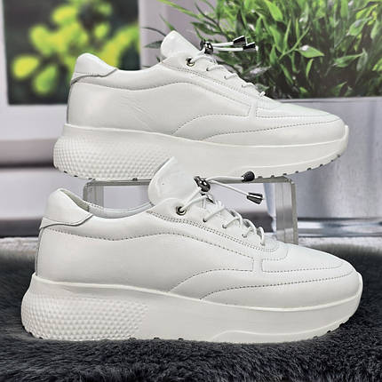 Кросівки жіночі із натуральної шкіри білі Туреччина з супінатором 8148, фото 1