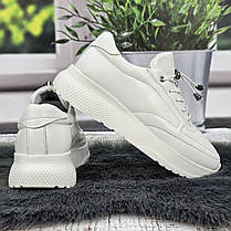 Кросівки жіночі із натуральної шкіри білі Туреччина з супінатором 8148, фото 5