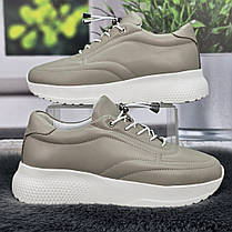 Кросівки жіночі із натуральної шкіри бежеві Туреччина з супінатором 8148, фото 2