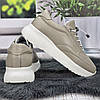Кросівки жіночі із натуральної шкіри бежеві Туреччина з супінатором 8148, фото 6