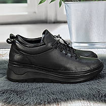 Кросівки жіночі із натуральної шкіри чорні Туреччина з супінатором 8154, фото 3