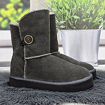 Уггі жіночі зимові Inblu сірі з натуральної замші на хутрі 8145, фото 4