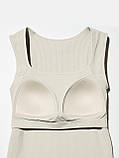 Еластичний топ у рубчик UNIQLO зі вшитими чашками 1159843415 (Бежевий S), фото 6