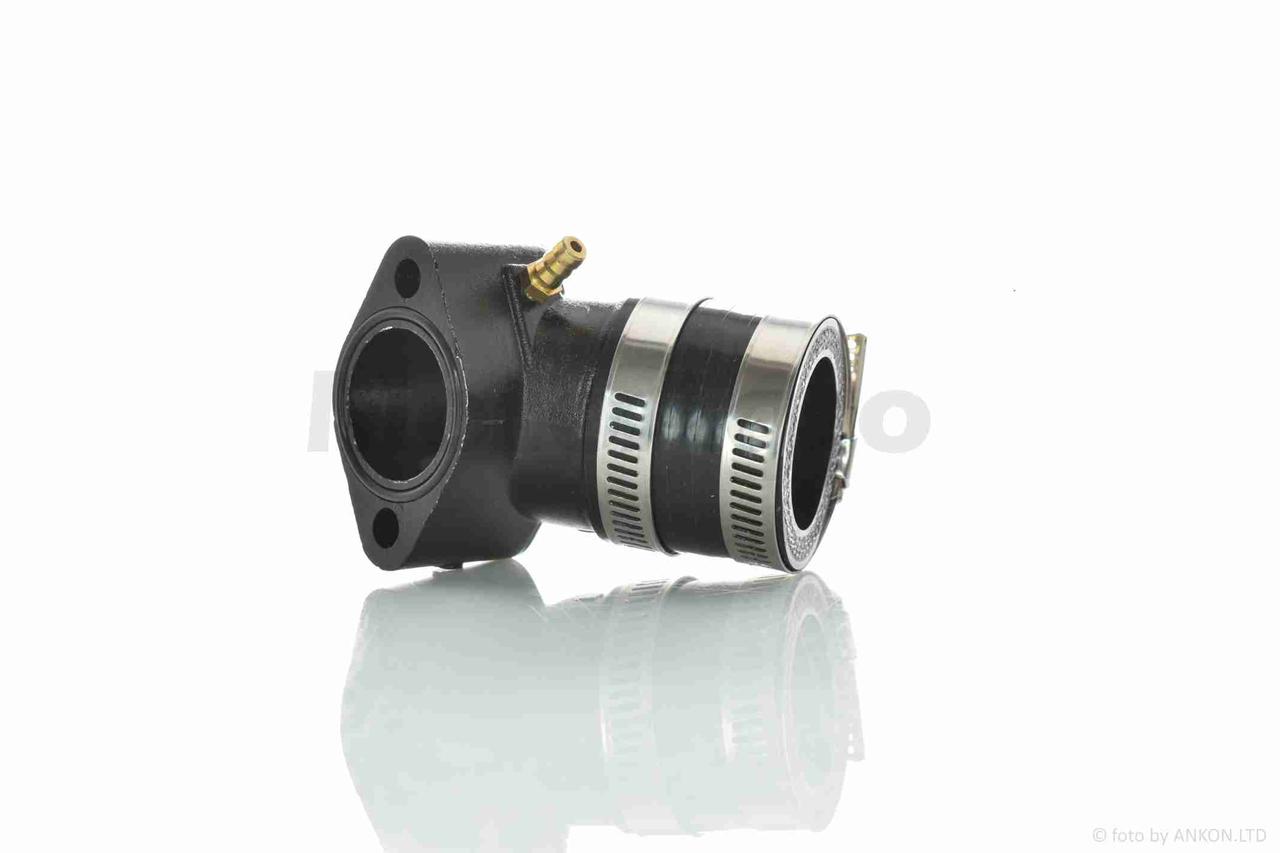 Колектор впускний карбюратора на китайський скутер 150 метал тюнінг (чорний), фото 1