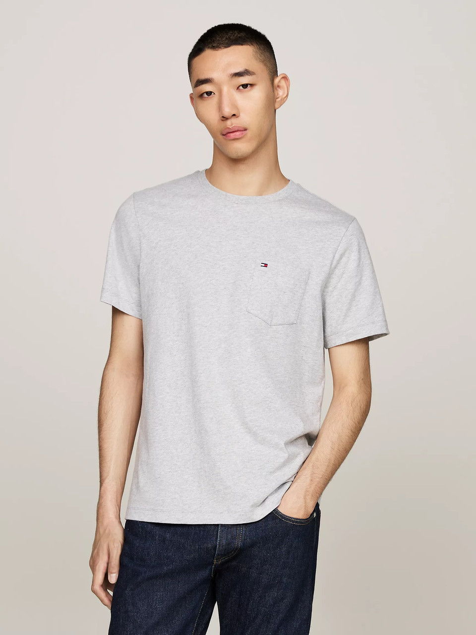 Футболка чоловіча Tommy Hilfiger з кишенею 1159844352 (Сірий L), фото 1