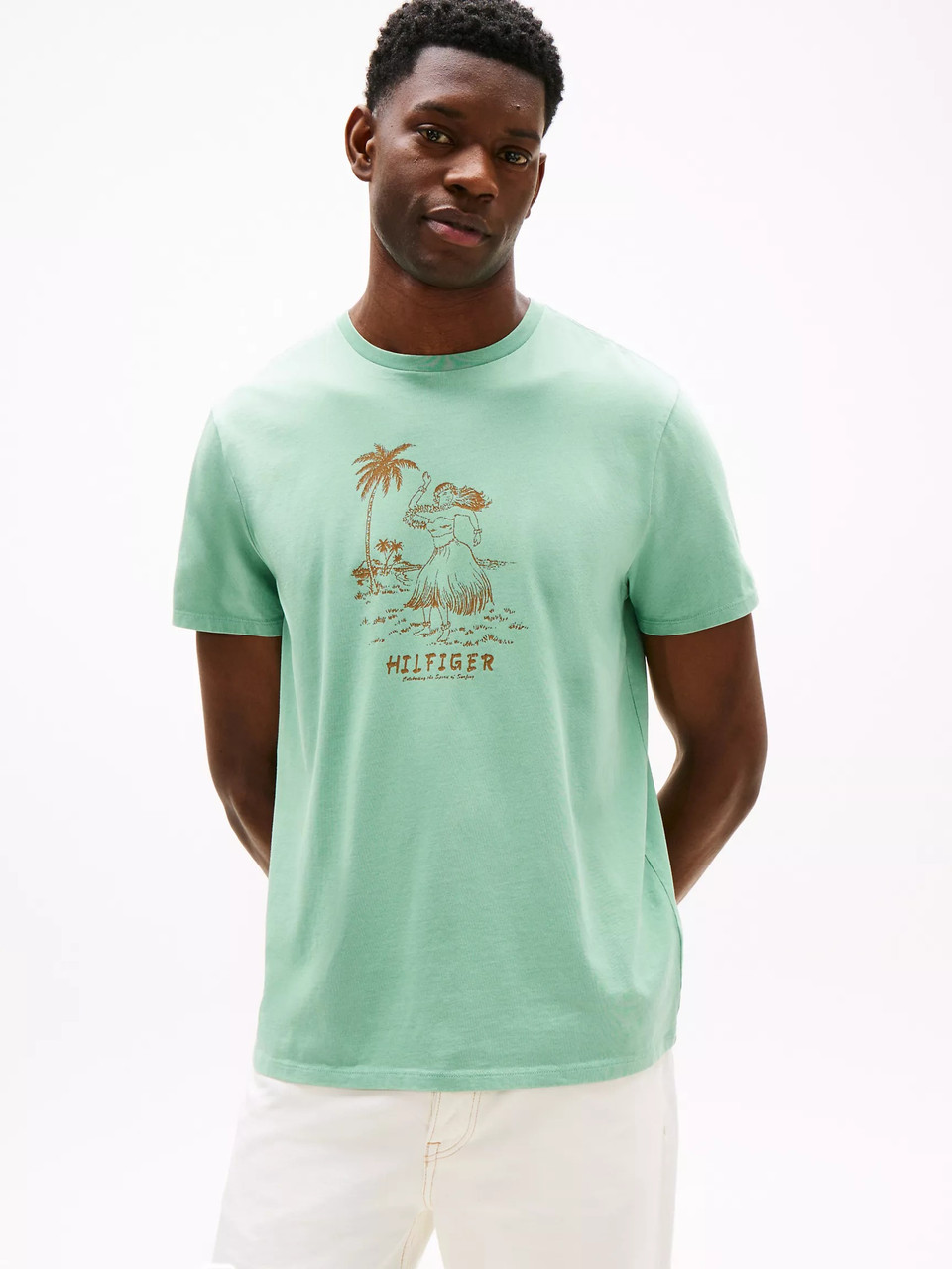 Чоловічі футболки Tommy Hilfiger з принтом 1159844357 (Зелений L), фото 1