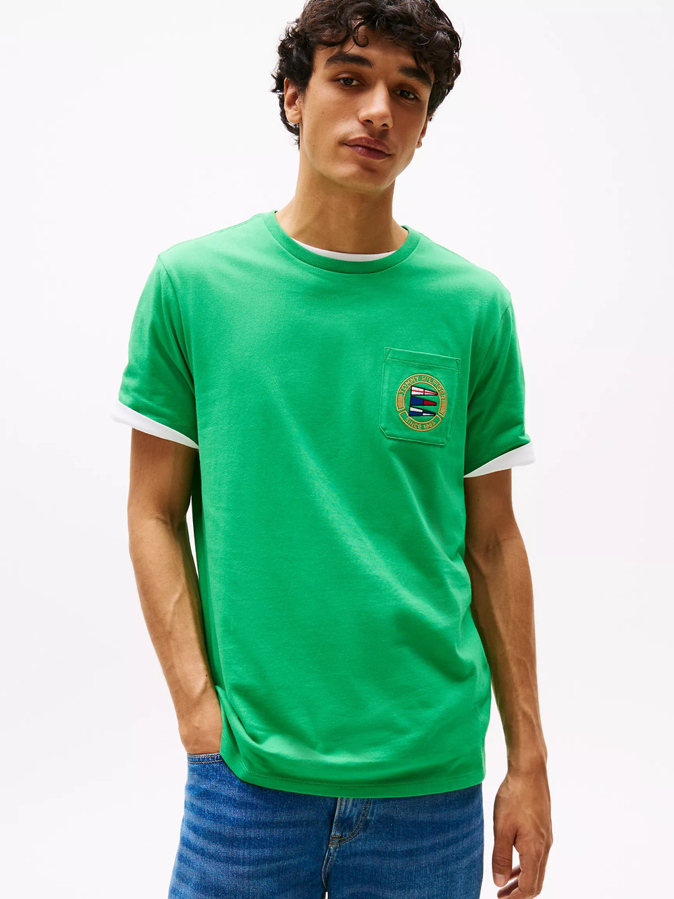 Чоловічі футболки Tommy Hilfiger з кишенею 1159844370 (Зелений L), фото 1