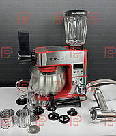 Кухонний комбайн Top Kitchen 10в1 Червоний 4500Вт, чаша 6л, німецькі технології, шинкування та гарантія якості 24 місяці
