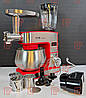 Top Kitchen 10в1 кухонний комбайн Червоний 4500Вт 6л з LCD-дисплеєм, насадками для шинкування та офіційною гарантією, фото 2