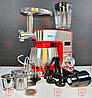 Червоний кухонний комбайн Top Kitchen 10в1 4500Вт 6л з насадками для шинкування, LCD-дисплеєм і гарантією виробника, фото 3