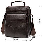 Мессенджер шкіряний 14991 Vintage Коричневий, фото 3