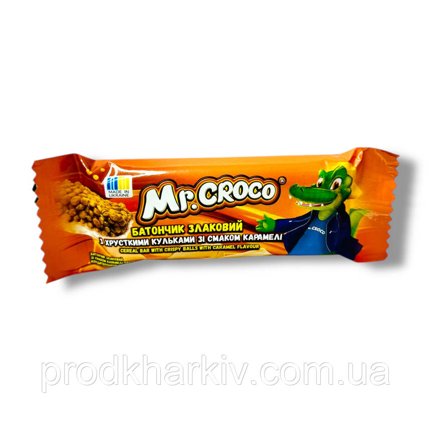 Батончик Mr. Croco зі смаком карамелі 20г, фото 1